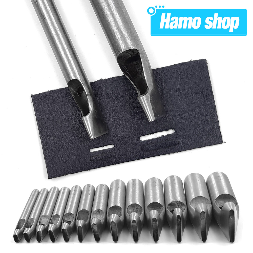 Rivet Setter Tool - 2mm/3mm 폭 가죽 타원형 구멍 펀치