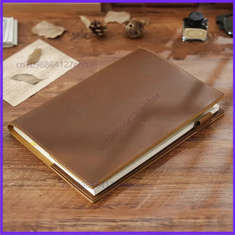 빈티지 스타일의 가죽 B5 사이즈 일기장 커버, 대형  - Leather Work Diary Covers 리뷰 및 가격