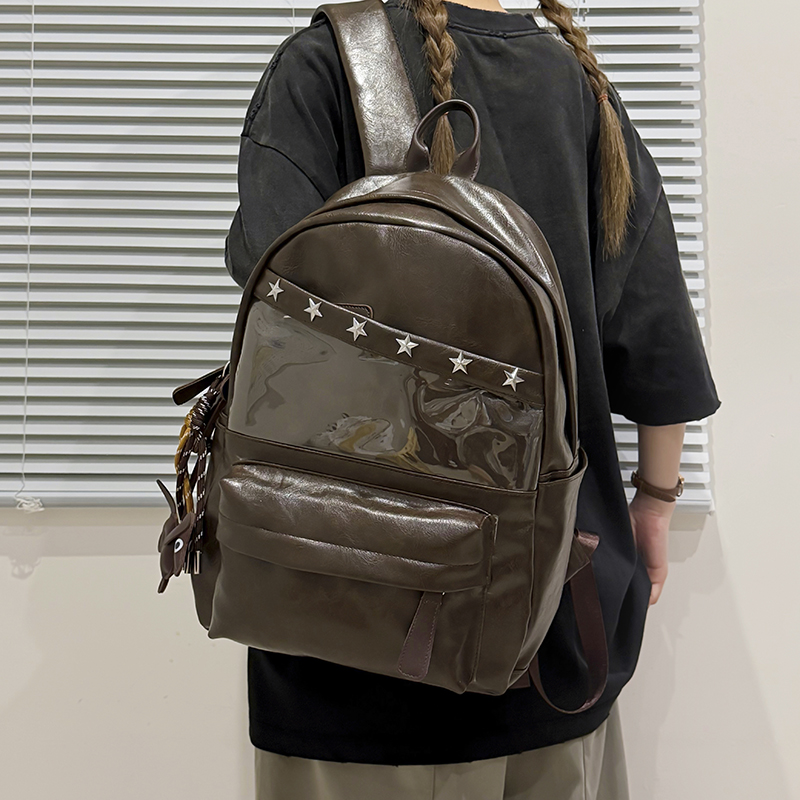 여성용 및 남성용 PU 가죽 백팩, 여행용, 등산용,  - Leather Work Rucksack Mens 리뷰 및 가격